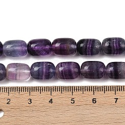 天然石蛍石ビーズ連売り  バレル  11~11.5x8~8.5mm  穴：1~1.2mm  約33個/連  14.96~15.16''（38~38.5センチメートル）&nbsp;G-F813-A01
