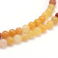 天然トパーズヒスイラウンドビーズ連売り  4mm  穴：1mm  約100個/連  16インチ&nbsp;G-J303-02-4mm