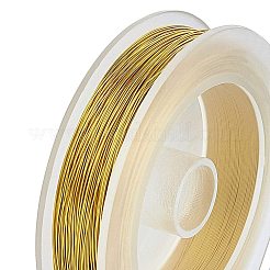ジュエリー製作用丸銅線  ゴールドカラー  0.25mm  30ゲージ  約492.12フィート（150m）/ロール&nbsp;CWIR-BC0004-0.25mm-05