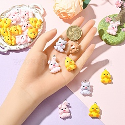 20Pcs Animal Series Opaque Resin Pendants&nbsp;CRES-YW0002-51