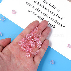 透明なアクリルビーズ  スター  ピンク  9x9.5x5.5mm  穴：2mm  約1600個/400g&nbsp;LS-MACR-S373-45-B07