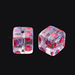 Transparent Printed Acrylic Beads&nbsp;MACR-S374-08A-03