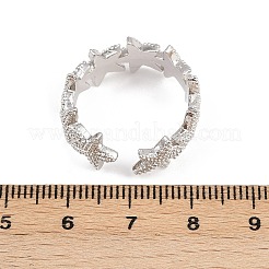 Brass Adjustable Cuff Rings for Women&nbsp;RJEW-H256-16P