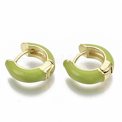 Brass Huggie Hoop Earrings&nbsp;EJEW-S209-01C
