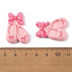 赤ちゃんテーマの不透明樹脂デコデンカボション  靴  30.5x22.5x7mm&nbsp;CRES-O007-02A
