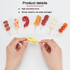 8Pcs 8 Style Simulation Food Plastic Model&nbsp;DJEW-DR0001-01