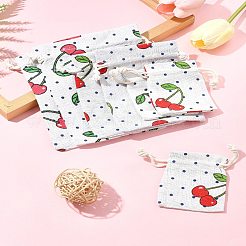 18種類のスタイルの黄麻布パッキングポーチ3個  巾着袋  レッド  8.7~18x7~13.3cm  6個/スタイル&nbsp;ABAG-FS0001-10