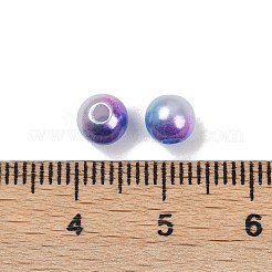 Abs模造パールビーズ  ラウンド  ツートン  ミディアムスレートブルー  6mm  穴：1.8mm  約5000個/500g&nbsp;KY-P021-05A-06