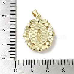 Brass Pave Shell Pendants&nbsp;KK-I708-16N-G