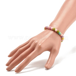 Natural Jade Beaded Stretch Kids Bracelets&nbsp;BJEW-JB07789-01