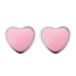 Enamel Heart Stud Earrings&nbsp;EJEW-B009-12P