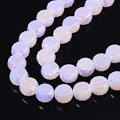 Electroplate Transparent Glass Beads Strands&nbsp;EGLA-Q125-002-B02