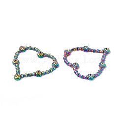Ion Plating(IP) 304 Stainless Steel Linking Ring Rhinestone Settings&nbsp;STAS-A070-27MC