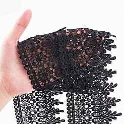 Lace Trim Nylon Ribbon&nbsp;SRIB-WH0006-26B