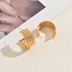 Multilayer C-Shaped Stainless Steel Stud Earrings&nbsp;SF9369