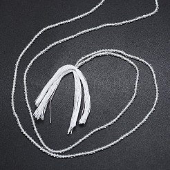 ナチュラルホワイトトパーズビーズ連売り  多面カット  ラウンド  2mm  穴：0.5mm  約170~180個/連  12.9インチ〜13.3インチ（330~340mm）&nbsp;G-G914-2mm-13