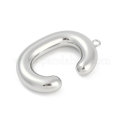 304ステンレスペンダント  レターチャーム  文字C  38x26x7mm  穴：2.3mm&nbsp;STAS-I325-146P-C