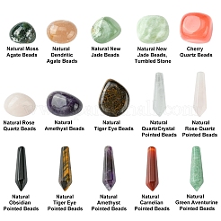 15Pcs 15 Styles Natural Mixed Gemstone Beads&nbsp;G-FS0005-81