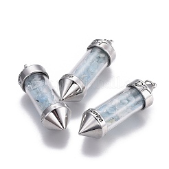 Natural Aquamarine Big Pointed Pendants&nbsp;G-E516-B01-1