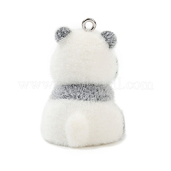 Animal Flocking Opaque Resin Pendants&nbsp;RESI-I353-01P-04