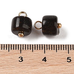 アクリルパーツ  真鍮のループを有します  コラム  ブラック  12.5x8.5mm  穴：2.5mm&nbsp;MACR-C033-11D
