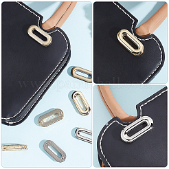 12個 3色合金ねじ込み式グロメットアイレット金具  製袋用  オーバル  ミックスカラー  3.9x2.1x0.6cm  内径：2.5のCM  4個/カラー&nbsp;FIND-WR0008-70