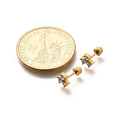 Ion Plating(IP) 304 Stainless Steel Stud Earrings&nbsp;EJEW-A118-12G-02