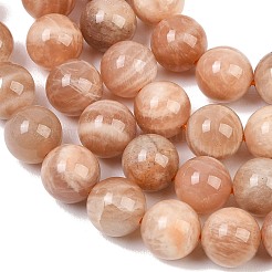天然石サンストーンビーズ連売り  ラウンド  10.5mm  穴：0.8mm  約19個/連  7.87''（20センチメートル）&nbsp;G-G342-A02-10.5mm