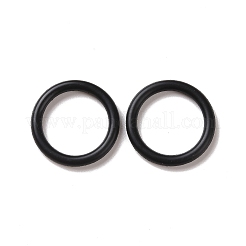 ゴム製のOリングコネクター  リンクリング  ブラック  16x3mm  内径：10mm&nbsp;X-FIND-G006-2B-A