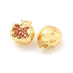 Brass Micro Pave Cubic Zirconia Pendants&nbsp;X-KK-K369-01G-06