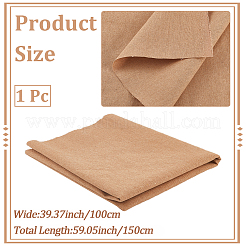 リネンコットン生地  服装アクセサリー  淡い茶色  1500x1000mm&nbsp;DIY-WH20062-125E