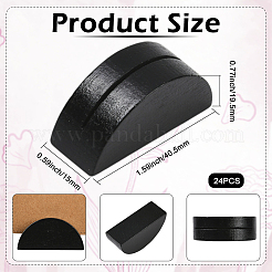 松材名刺ホルダー24個  半円  19.5x40.5x15mm&nbsp;DJEW-SP0001-21A-01