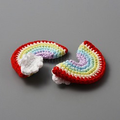 Handicraft Wool Knitting Rainbow Ornament Accessories&nbsp;DIY-WH0304-462B