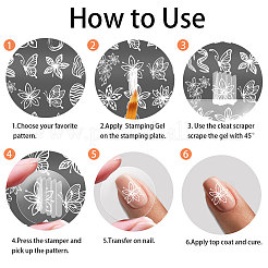 Stainless Steel DIY Nail Art Templates&nbsp;MRMJ-WH0092-280