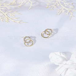 1 Pair Zinc Alloy Rhinestones Stud Earrings&nbsp;EJEW-LP0004-85