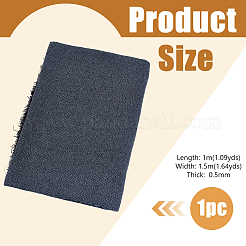 服飾アクセサリー用のヘリンボーン柄ツイード生地  ブラック  1000x1500x0.5mm&nbsp;DIY-WH0579-94B
