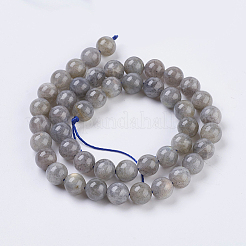 天然石ラブラドライトビーズ連売り  ラウンド  8mm  穴：1mm&nbsp;G-G212-8mm-23