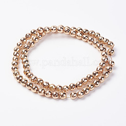 Non-magnetic Synthetic Hematite Bead Strands&nbsp;G-P262-26-6mm-KCG