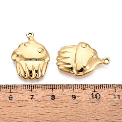 304ステンレスペンダント  ブラシ  イオンプレーティング（ip）  18KGP本金メッキ  26x19x4mm  穴：1.6mm&nbsp;STAS-T068-50G
