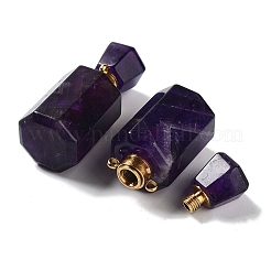 Natural Amethyst Perfume Bottle Pendants&nbsp;G-A026-16B-02