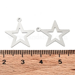 アイアン製ペンダント  スター  ゴールドカラー  18x16.5x0.2mm  穴：1mm&nbsp;IFIN-P039-02P