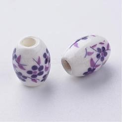 Floral Printed Porcelain Beads&nbsp;CF325Y-18