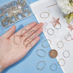 80Pcs 4 Styles Alloy Open Back Bezel Pendants&nbsp;FIND-OC0003-32
