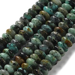 天然アフリカンターコイズ（ジャスパー）ビーズ連売り  ソーサービーズ  ロンデル  6~6.5x3mm  穴：1mm  約118~119個/連  15.35''（39センチメートル）&nbsp;G-Z030-A24-01