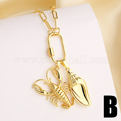 Summer Beach Brass Pendant Necklaces&nbsp;WGEACD0-02