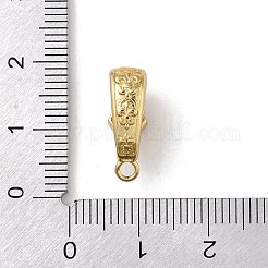 Brass Micro Pave Cubic Zirconia Donut Bails&nbsp;ZIRC-NH0001-02G