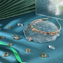 32Pcs 8 Styles Brass Cabochon Settings&nbsp;KK-PH0010-25