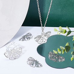 12Pcs 304 Stainless Steel Pendants&nbsp;STAS-DC0011-17