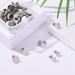 Non-Tarnish 42Pcs 3 Size 304 Stainless Steel Stud Earring Findings&nbsp;STAS-ZZ0001-06P