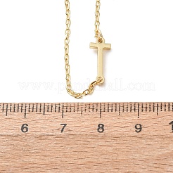 女性用真鍮イニシャルリンクチェーンネックレス  文字t  15.75インチ（40cm）&nbsp;FS-WG848C9-20